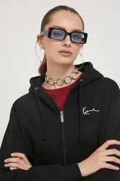 Pulover enska, rna barva, s kapuco