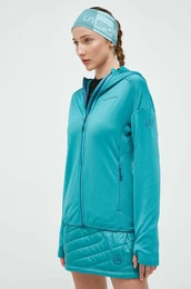 portni pulover Upendo Hoody zelena barva, s kapuco