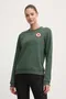 Temno zelena Oversized pulover za dame image