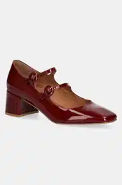 Kone salonke DELOU VERNIS boja: bordo, s debelom potpeticom, 3300198