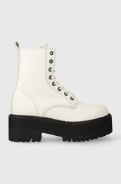 Kone izme TJW BOOT ZIP UP za ene, boja: bijela, ravni potplat, EN0EN02305