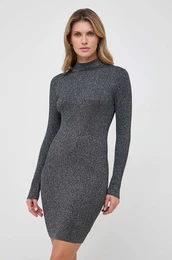 Haljina boja: srebrna, mini, uska