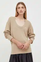 Pulover s primesjo volne enski, be barva