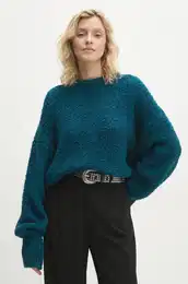 Pulover z volno turkizna barva