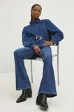 Denim Majice s Podignutim Ovratnikom image