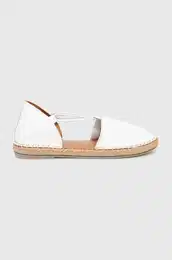 Usnjene espadrile bela barva