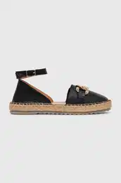 Usnjene espadrile rna barva