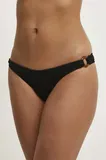Črna Z naborki Bikini-hlačke za dame image