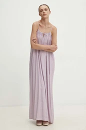 Haljina boja: ljubiasta, maxi, oversize