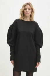 Haljina boja: crna, mini, oversize