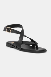 Usnjeni sandali enski, rna barva