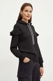 Bombaen pulover LINDER enski, rna barva, s kapuco, GPA24338FE
