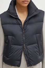 Brezrokavnik s puhom enski, rna barva, F4WW25