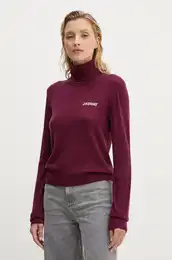 Pulover s dodatkom vune Porto TT za ene, boja: ljubiasta, lagani, s dolevitom, 2245344408