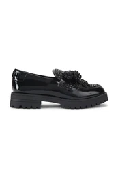 Usnjeni mokasini Bow Crystal Loafer