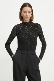 Bluza za ene, boja: crna, s aplikacijom, 5RGP03 6218A