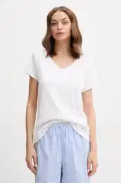 Bombana kratka majica Lauren Ralph Lauren enska, bela barva, ILN62373