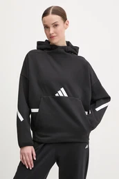 Pulover Z.N.E. enski, rna barva, s kapuco, JJ4760