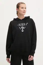 Pulover ROBERTA enski, rna barva, s kapuco, V5RQ11 KC3D2