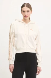 Pulover Essentials Animal enski, be barva, s kapuco, JM1665