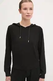 Pulover MONICA enski, rna barva, s kapuco, V5RQ21 KCLG2