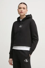 Pulover enski, rna barva, s kapuco, J20J225358