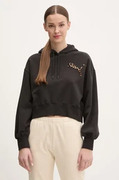 Pulover enski, rna barva, s kapuco, 632338