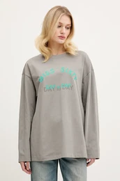 Bombana majica z dolgimi rokavi siva barva, 6S1SJ37800