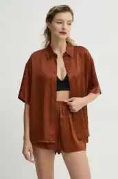 Srajca enska, rjava barva, UNY06BE25