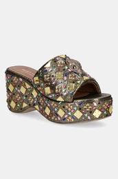 Natikae Kensington Wedge Mule za ene, boja: zlatna, klin peta, 8650966609