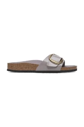 Usnjeni natikai Madrid Hammered Big Buckle enski, vijolina barva, 1029843