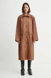 Usnjen pla Halston enski, rjava barva, 5470175