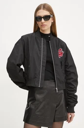 Bomber jakna enska, rna barva, A1W14039
