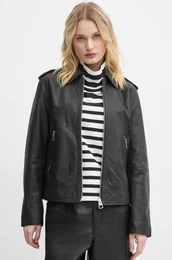 Usnjena jakna enska, rna barva, 500702373037