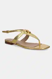 Usnjeni sandali Lauren Ralph Lauren Everley enski, zlata barva, 802959147001