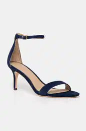 Sandali iz semia Lauren Ralph Lauren Allie Mid mornarsko modra barva, 802959175002