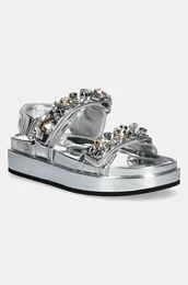 Sandali Kira Embellished Sport Sandal enski, srebrna barva, 164798-020