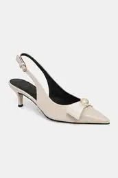 Usnjene visoke pete Sfera Slingback be barva, YJ05SFE BX3614 1704S