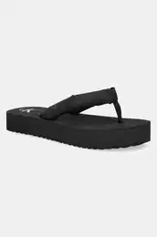 Japonke BEACH SANDAL FLATFORM TTXR SATIN enske, rna barva, YW0YW01723