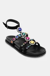 Sandali iz semia Octavia Flexi Gladiator enski, rna barva, 4369009209