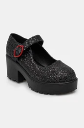 Salonarji x Rocky Horror Show Tira Glitter Mary Janes Columbia Solo Edition rna barva, Columbia Solo