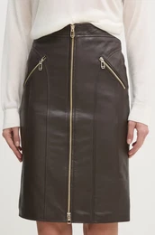 Usnjeno krilo Joop! rjava barva, 80000701