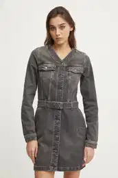 Jeans obleka siva barva, DW0DW20154