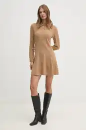 Volnena obleka zelena barva, WW0WW44979