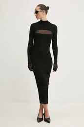 Volnena obleka M-SLINT DRESS rna barva, A16556.0CPAS