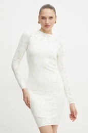 Obleka s primesjo svile ANNA be barva, 5RGK06 5857Z