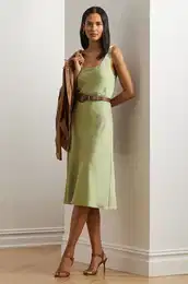 Obleka Lauren Ralph Lauren zelena barva, 200970168