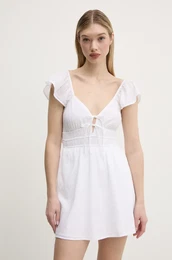 Bombana obleka Hollister Co. bela barva, KI359-5054