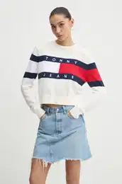 Pamuni pulover boja: bijela, DW0DW19335