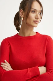 Volnen pulover MAX&Co. enski, rdea barva, 2516361061200